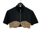 【中古】PRANK PROJECT Cropped Jersey Top クロップドジャージトップ 31231415402 ブラック×ベージュ サイズ:Free...