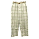 【中古】MONOSTEREO Mono 17 Dads Twill Pants チェックパンツ グリーン サイズ:32 【050725】(モノステレオ)