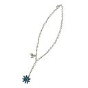 【中古】D&G フラワートップネックレス シルバー×ネイビー 【060725】(ディーアンドジー(ドルチェ&ガッバーナ))
