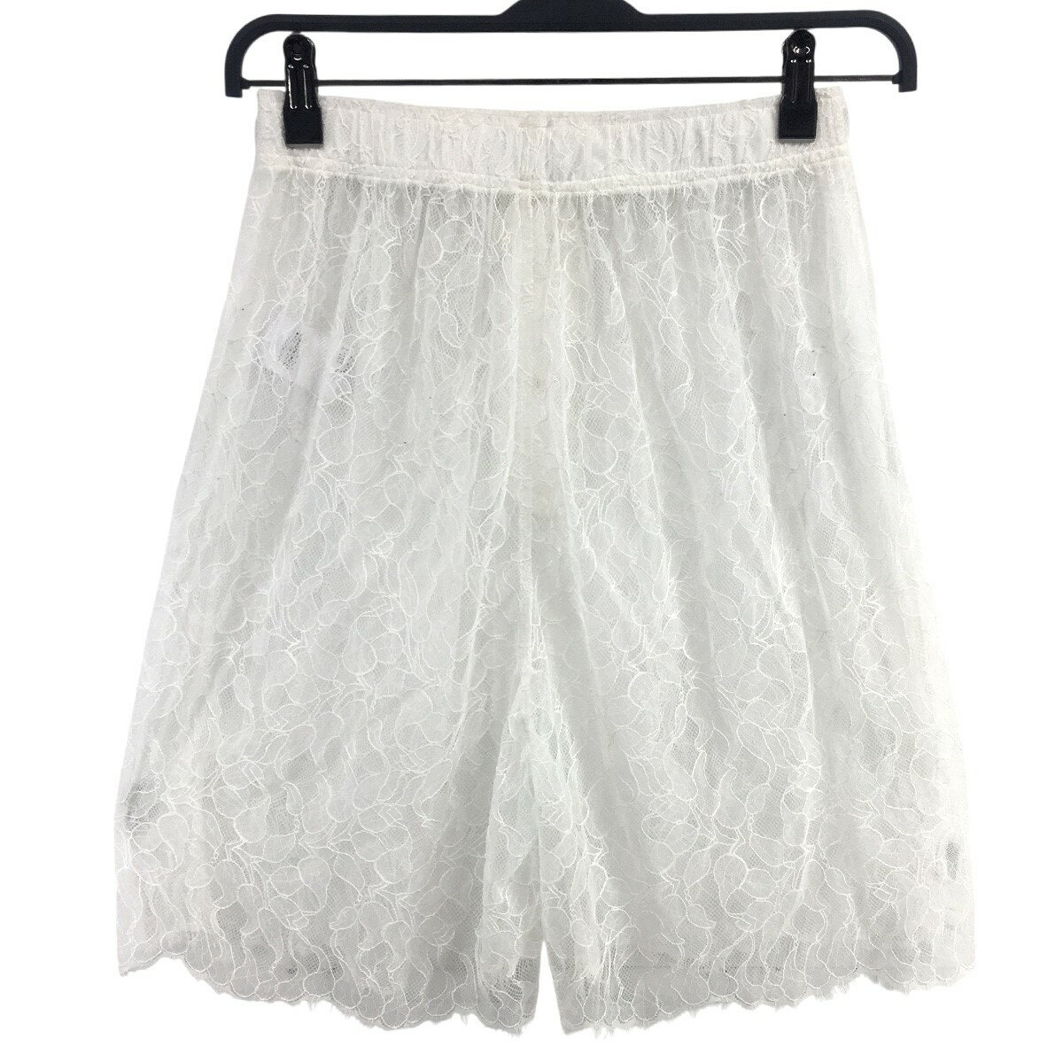 【中古】INTERIOR　レース ショートパンツ ショーツ ハーフパンツ ホワイト サイズ：XS 【060725】（インテリア）