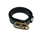 【中古】BALENCIAGA 25SS BB LARGE BELT ロゴメタルバックルベルト 570370 ブラック サイズ:90 【070725】(バレンシアガ)(4)