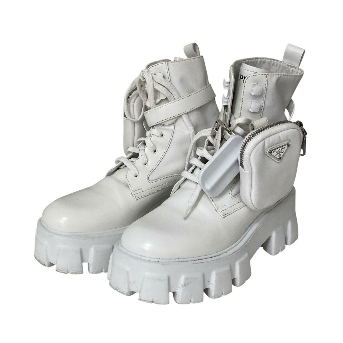 【PRADA】lady's ハイカット 厚底ブーツ white 楽天市場】プラダ(カラーホワイト)(レディース靴|靴)の通販