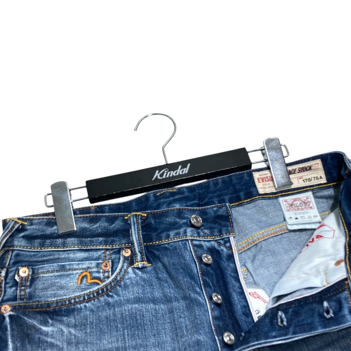 【中古】PALACE×EVISU　24SS DICE DENIM JEAN #2008 デニムパンツ インディゴ サイズ：30/34 【070725】（パレス×エヴィス）