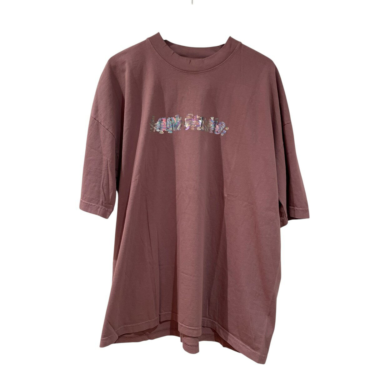 【中古】LQQK STUDIO STACKED LOGO IRIDESCENT TEE 半袖シャツ LQS24ST31 ピンク サイズ:XXL 【080725】(ルック スタジオ)