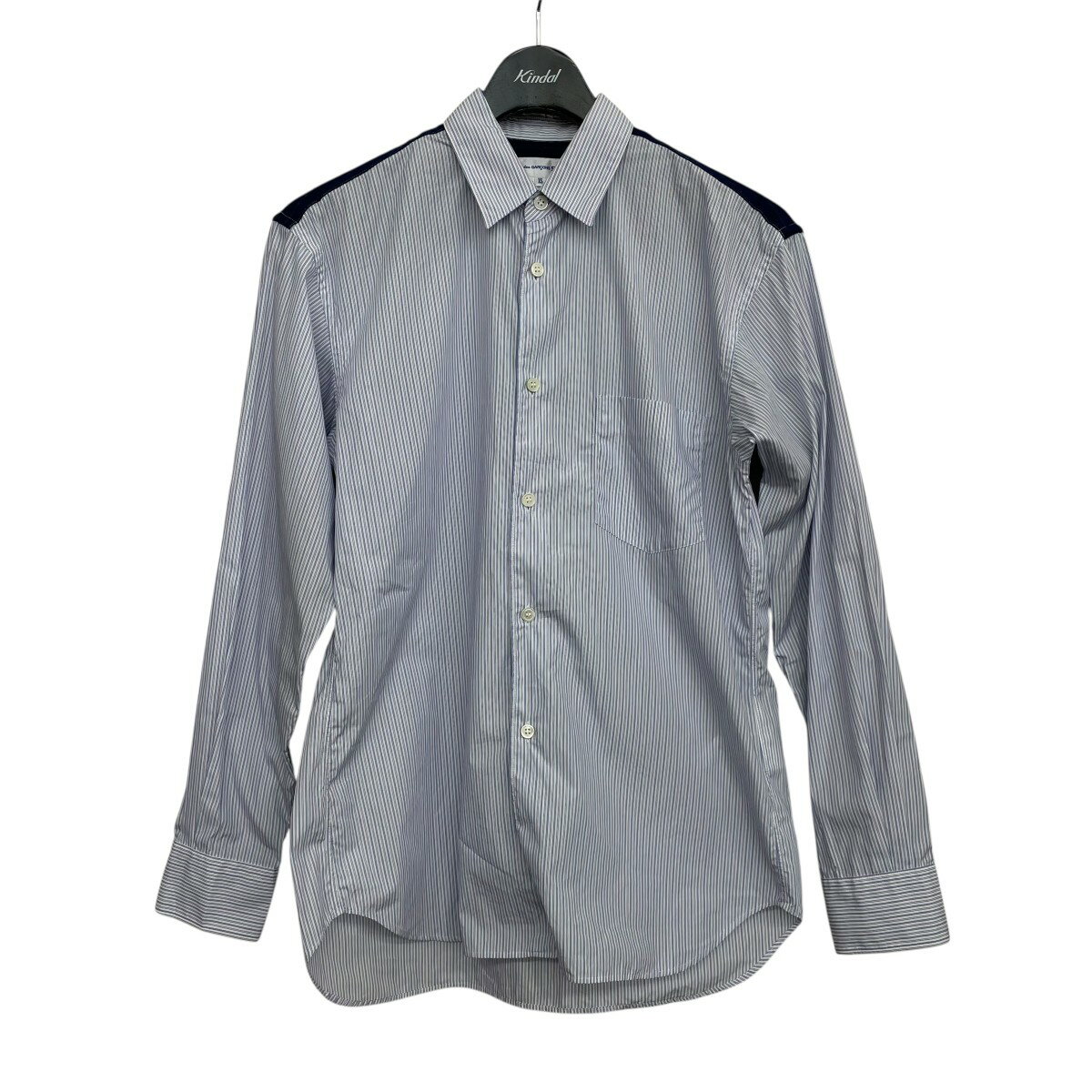 【中古】COMME des GARCONS SHIRT　ストライプシャツ W28074 ブルー×ホワイト サイズ：XS 【090725】（コムデギャルソンシャツ）