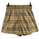 【中古】BURBERRY ノバチェック イージーショーツ サイドライン ショートパンツ ブラウン サイズ:UK8 / US 6 / IT40 【090725】(バーバリー)
