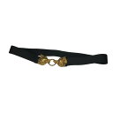 【中古】GUCCI フォックスヘッドサッシュベルト 437949 ブラックxゴールド サイズ:ONESIZE 【110725】(グッチ)