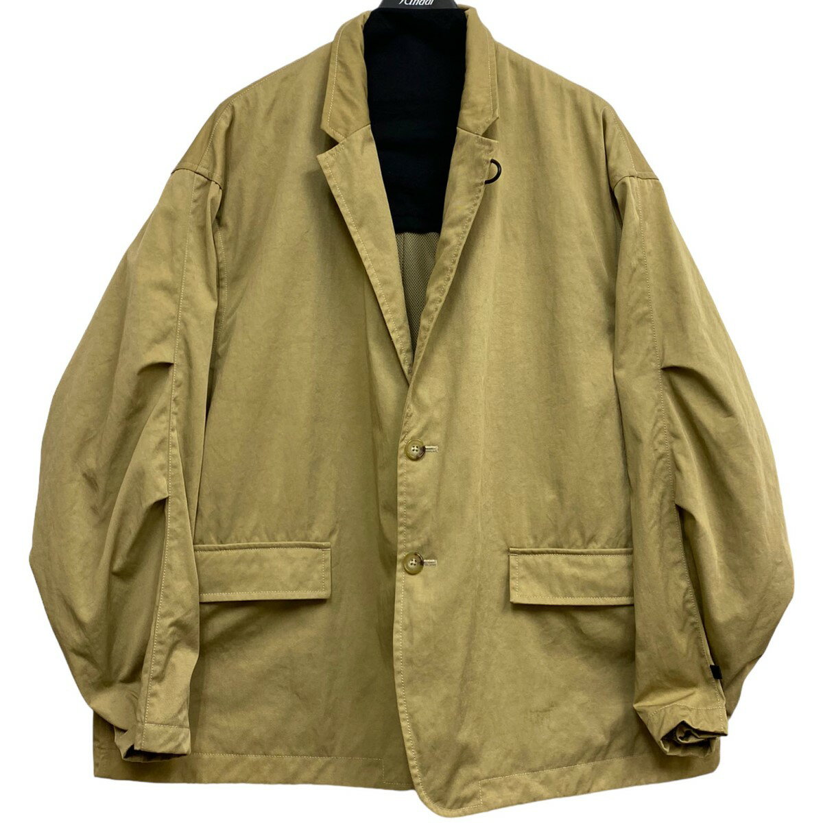 【中古】DAIWA PIER39　22SSTech Loose 2B Jacket Twill ナイロンツイルオーバーサイズジャケット ベージュ サイズ：L(オーバーサイズ) 【110725】（ダイワピア39）