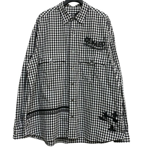 【中古】Porter Classic Disney 23AW PC Exclusive Disney 100 Oswald/Roll Up Gingham Check Shirtロールアップシャツギンガム ブラック×ホワイト サイズ:L 【110725】(ポータークラシック ディズニー) 【中古】Porter Classic Disney 23AW PC Exclusive Disney 100 Oswald/Roll Up Gingham Check Shirtロールアップシャツギンガム ブラック×ホワイト サイズ:L 【110725】(ポータークラシック ディズニー)