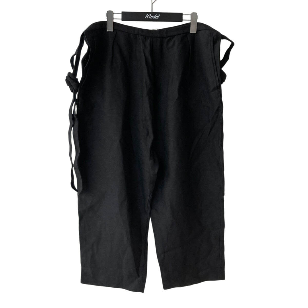 【中古】Saint Laurent Paris BLACK LINEN TROUSERS リネンパンツ 642381 ブラック サイズ:48 【120725】(サンローランパリ)