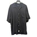 【中古】DESCENDANT 21SSACHIEVE RAYON SS SHIRTS レーヨンシャツ ネイビー サイズ:2 【120725】(ディセンダント)