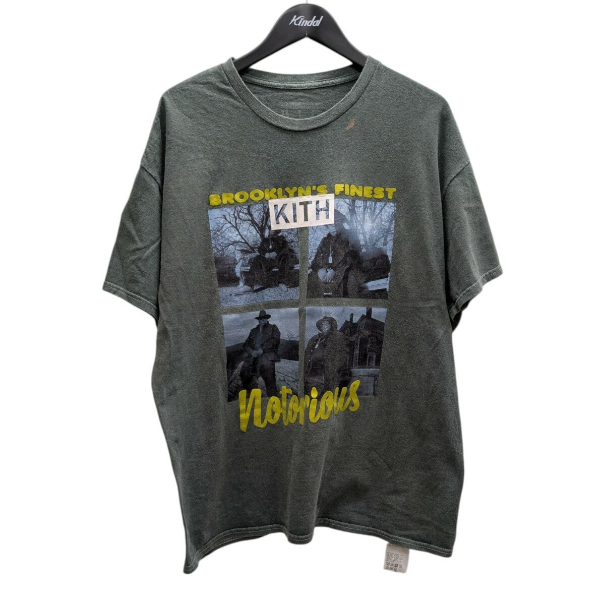 KITH ヴィンテージ生地 半袖ロゴ入りTシャツ 関税送料込み 8020001268713_1.jpg