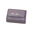 【中古】MIU MIU コンパクトウォレット 5MH021 ライトピンク 【140725】(ミュウミュウ)