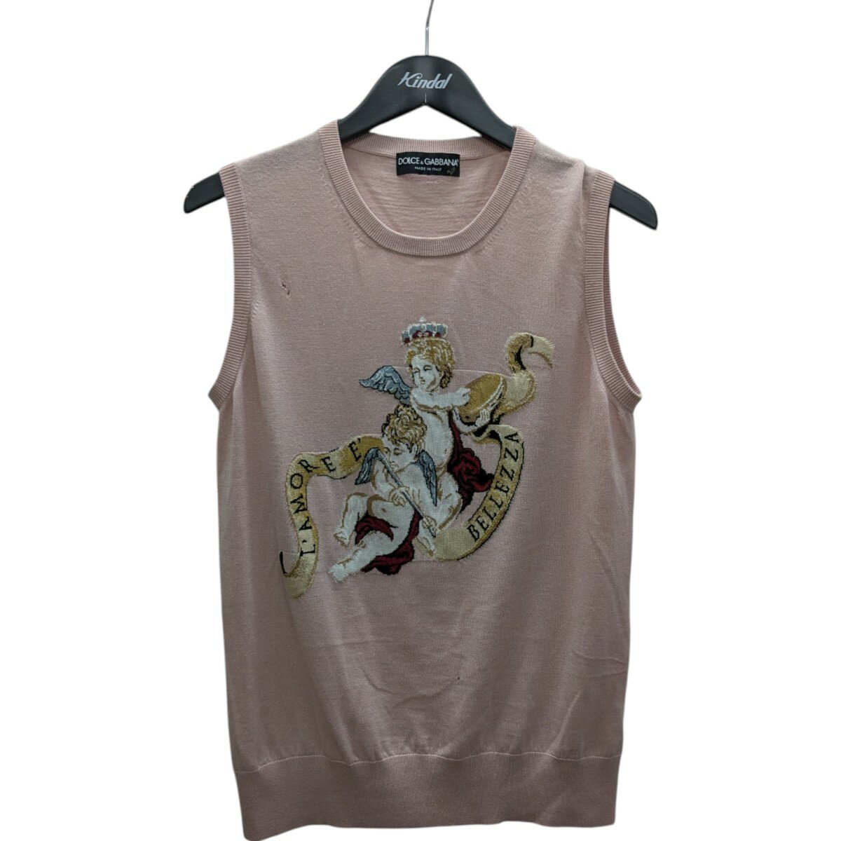 刺繍が美しいDOLCE & GABBANA のノースリーブシャツ(未着用新品) ノースリーブ シャツ 夏 レディース 薄手 前開き ボタン留め 綿