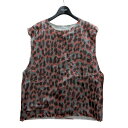 【中古】NAMACHEKO 21SS WARP PRINT PANTHER VEST PANTHERE ナイロンベスト グレー×オレンジ サイズ:L 【1607...