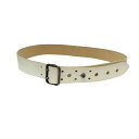 【中古】Saint Laurent Paris レディース レザーベルト S11726 ホワイト 【160725】(サンローランパリ)