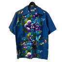 【中古】penneys 70S 半袖フラワーシャツ ブルー サイズ:記載なし 【170725】(ペニーズ)