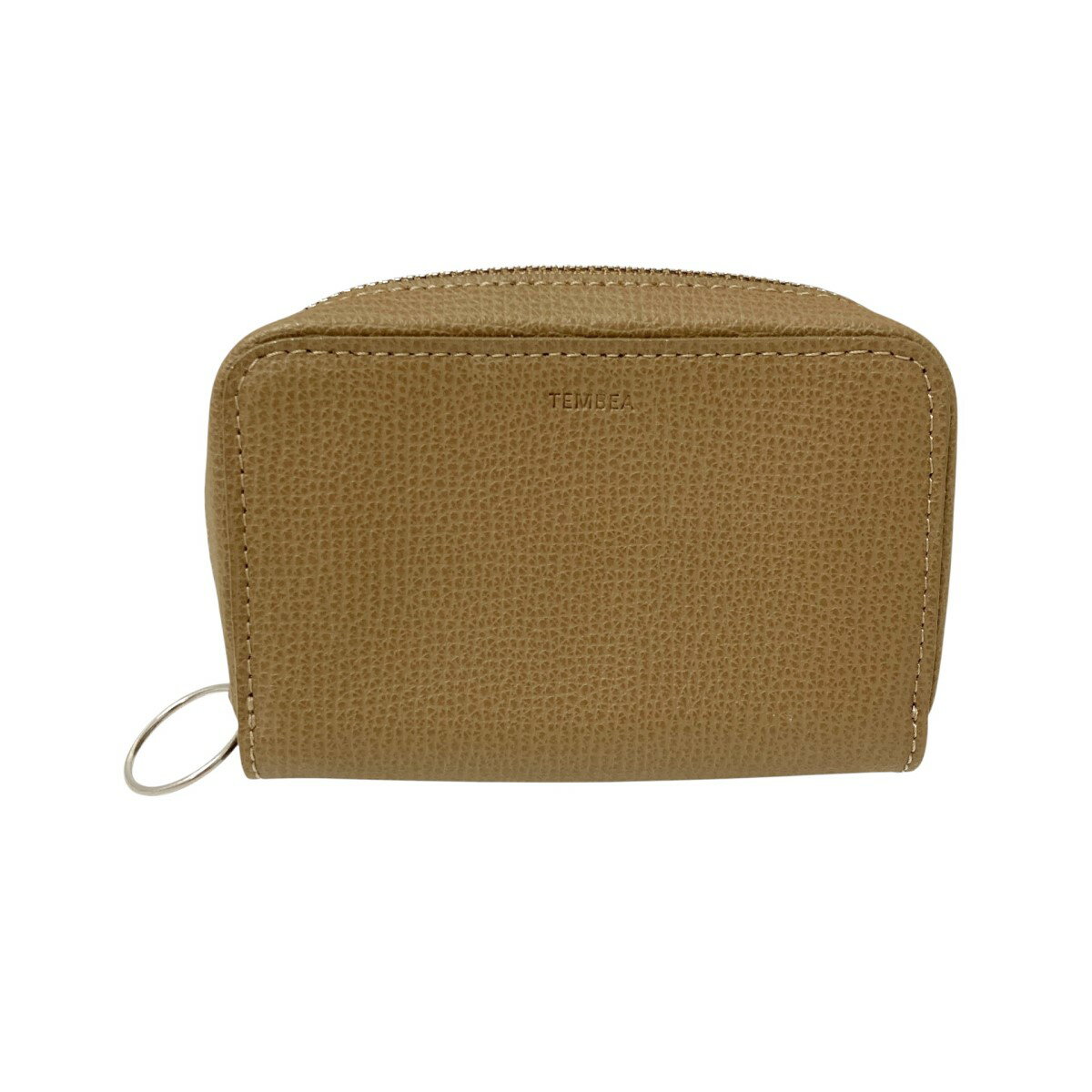 【中古】TEMBEA　MINI ZIP EMBOSS カードケース ベージュ 【170725】（テンベア）