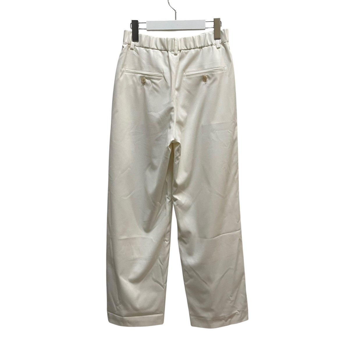 【中古】23区　TRコンフォートストレッチ ワイドパンツ 8002072 ホワイト サイズ：36 【170725】（ニジュウサンク）