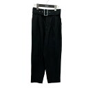 【中古】SEA リネンベルテッドパンツ 110319211 ブラック サイズ:32 【180725】(シー)