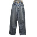 【中古】YANUK ルーズストレート デニムパンツ インディゴ サイズ:24 【180725】(ヤヌーク)
