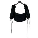 【中古】rokh BUSTIER WITH PUFF SLEEVE ビスチェ パフスリーブ ブラック サイズ:40 【180725】(ロク)