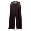 【中古】sacai 2025SS Suiting Mix Pants ナイロン切替スラックスパンツ 25-07950 ブラウン サイズ:1 【190725】(サカイ)