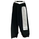 【中古】MM6 Maison Margiela スプリットスウェットパンツ ブラック サイズ:M 【190725】(マルタンマルジェラ)
