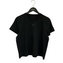【中古】ALEXANDER WANG ESSENTIAL JSY SHRUNKEN TEE W PUFF LOGO&BOUND NECK ロゴTシャツ 4CC3...