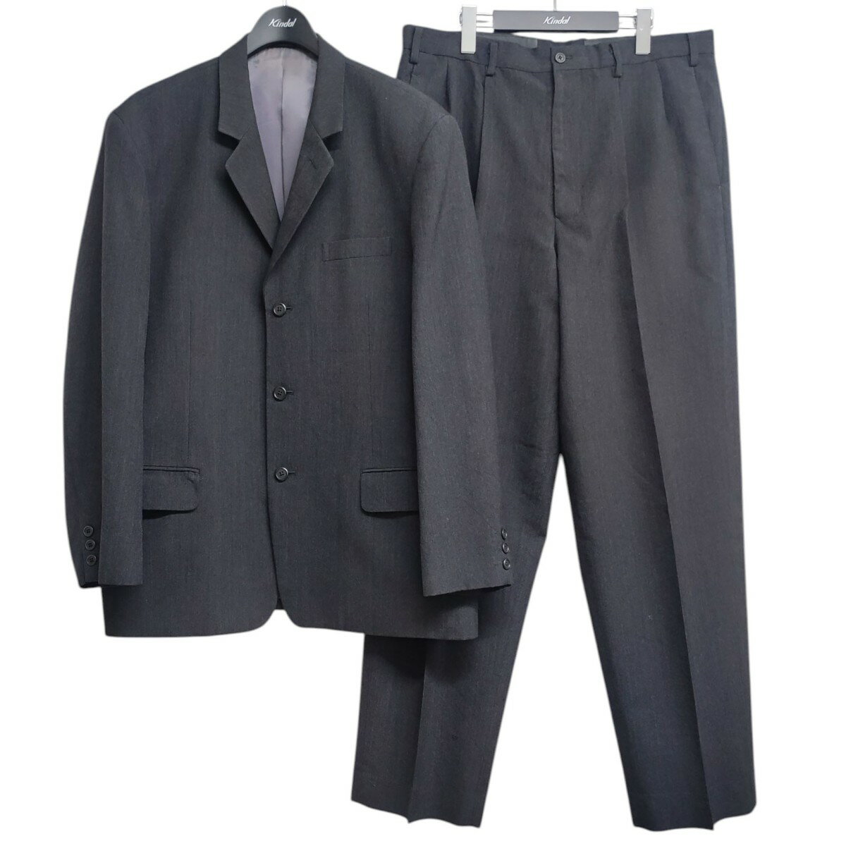 【中古】Y’S for men　ヴィンテージ3Bセットアップ MX-J02-127 チャコールグレー サイズ：ジャケットLパンツLL 【200725】（ワイズフォーメン）