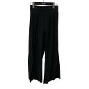 【中古】eunoia plain tuck pants タックパンツ H-613 ブラック サイズ:Free 【210725】(ユノイア)