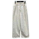 【中古】YANUK ホワイトデニムパンツ Joan ジョーン Really Light ルーズストレート 57134228 ホワイト サイズ:24 【210725】(ヤヌーク)