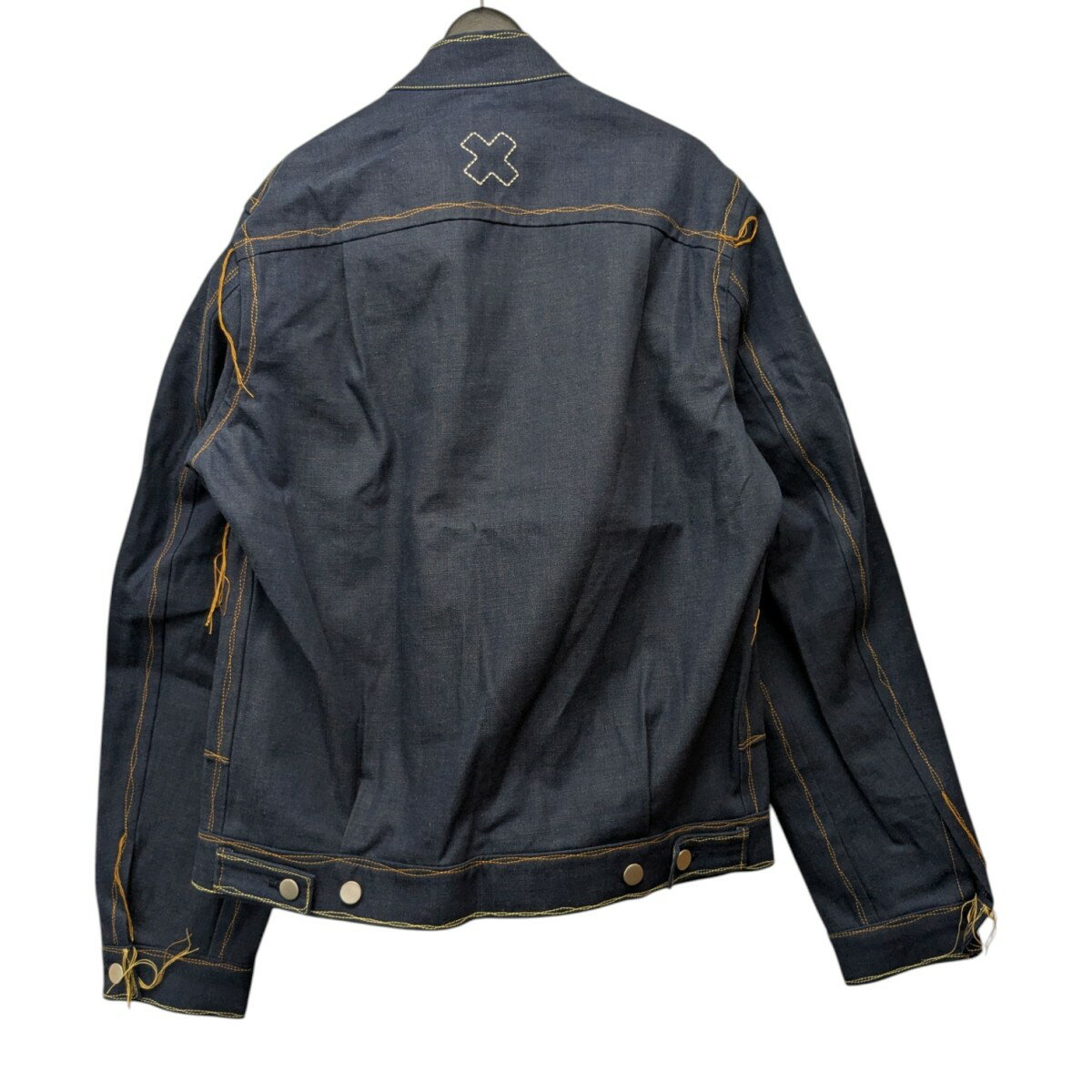 【中古】LQUARTET24SS Japanese Neck 2nd Jacket ジャパニーズネックジャケット LQ24SS-LJ-004-1 インディゴ サイズ：L【価格見直し】