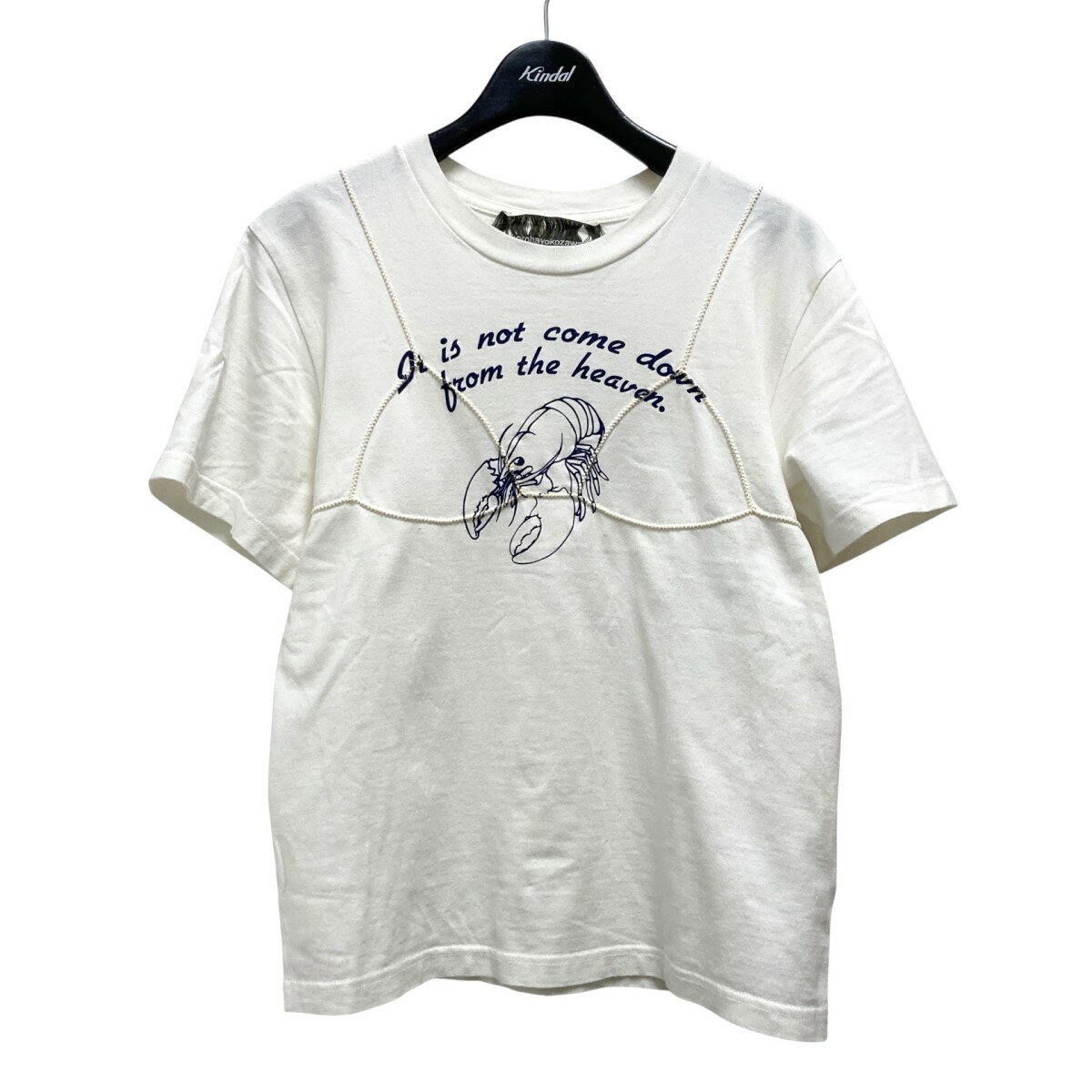 【中古】kotohayokozawa　BRA TEE プリントTシャツ KT22S CS02 オフホワイト サイズ：F 【230725】（コトハ ヨコザワ）