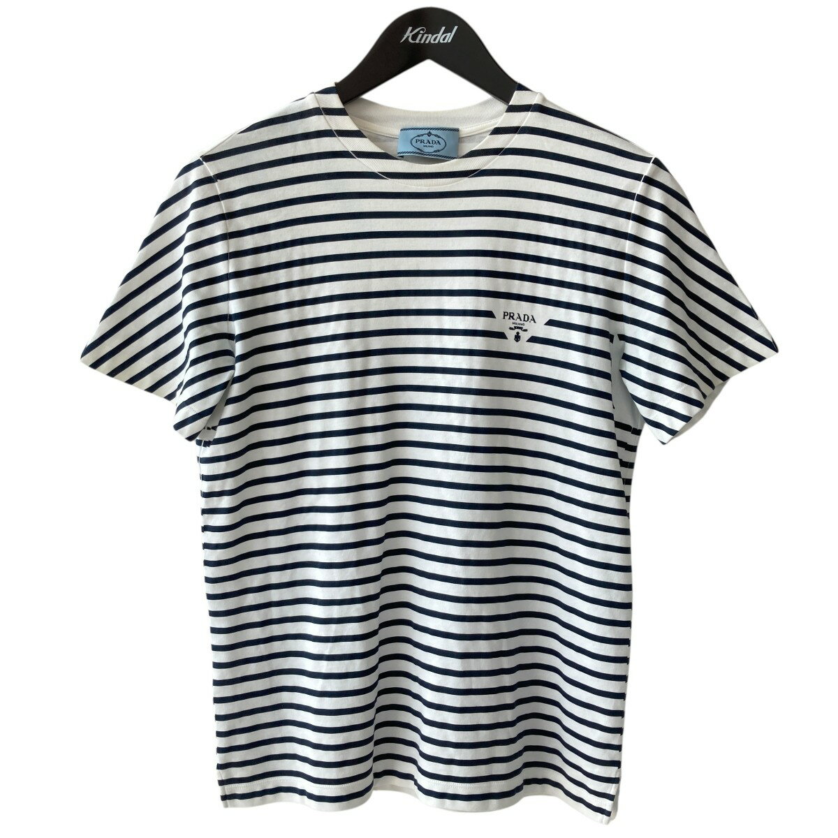 プラダ ストライプ柄コットンニットTシャツ 楽天市場】ボーダー tシャツ(ブランドプラダ)(レディース