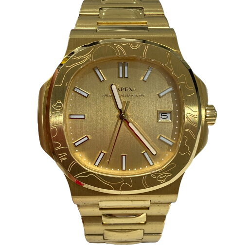 【中古】A BATHING APE TYPE 10 BAPEX M 腕時計 001WHL201303M ゴールド 【230725】(アベイシングエイプ) 【中古】A BATHING APE TYPE 10 BAPEX M 腕時計 001WHL201303M ゴールド 【230725】(アベイシングエイプ)
