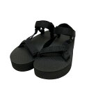 【中古】TEVA FLATFORM UNIVERSAL 厚底サンダル 1008844 ブラック サイズ:24cm 【230725】(テバ)