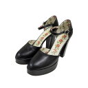 【中古】GUCCI パンプス ブラック サイズ:36 【240725】(グッチ)