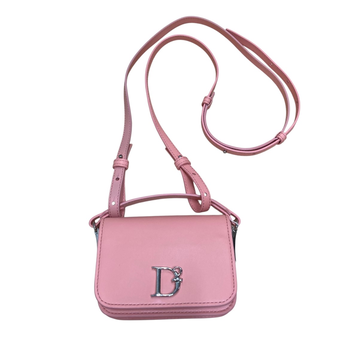 【中古】DSQUARED2　D2ロゴクロスボディバッグ ピンク サイズ：- 【240725】（ディースクエアード）