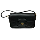 【中古】MIU MIU ACRM FINE CALF ショルダーバッグ 5BD270 ブラック×ゴールド 【240725】(ミュウミュウ)