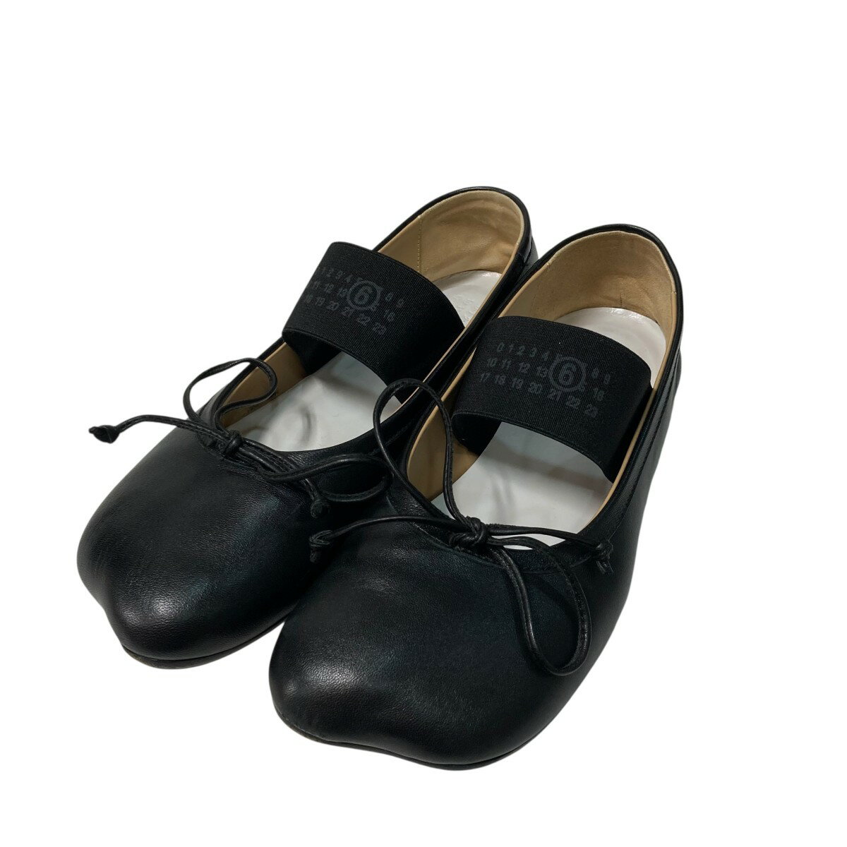 【中古】MM6 Maison Margiela24AW アナトミックバレリーナ シューズ S59WZ0099 ブラック サイズ：36
