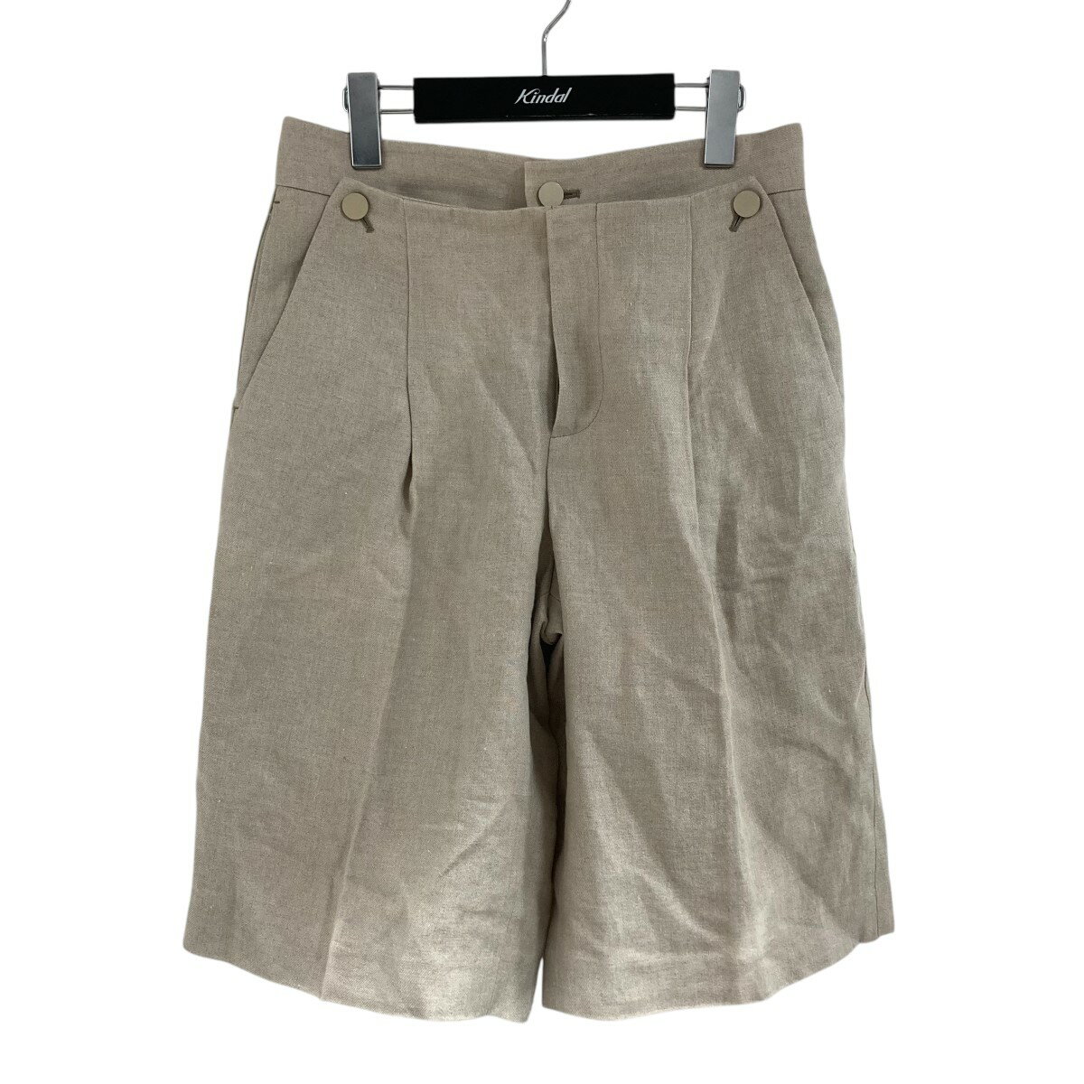 【中古】EBUREリネンショーツ ベージュ サイズ:36【価格見直し】