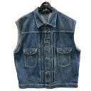 【中古】Wrangler×Vaporize デニムベスト Cutoff G-Vest WS9263 インディゴ サイズ:L 【260725】(ラングラー×ヴェイパライズ)