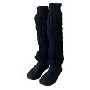 【中古】TAO COMME des GARCONS×UGG ケーブルニットドッキング ムートンブーツ TJ-K101 ブラック サイズ:25cm 【270725...