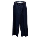 【中古】green label relaxing リネンライク パンツ 3514-199-1972 ネイビー サイズ:38 【270725】(グリーンレーベルリラクシング)