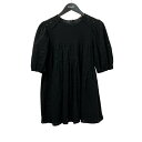 【中古】AMICA EMBROIDERY TOP ブラウス AM163C-SS04 ブラック サイズ:F 【290725】(アミカ)