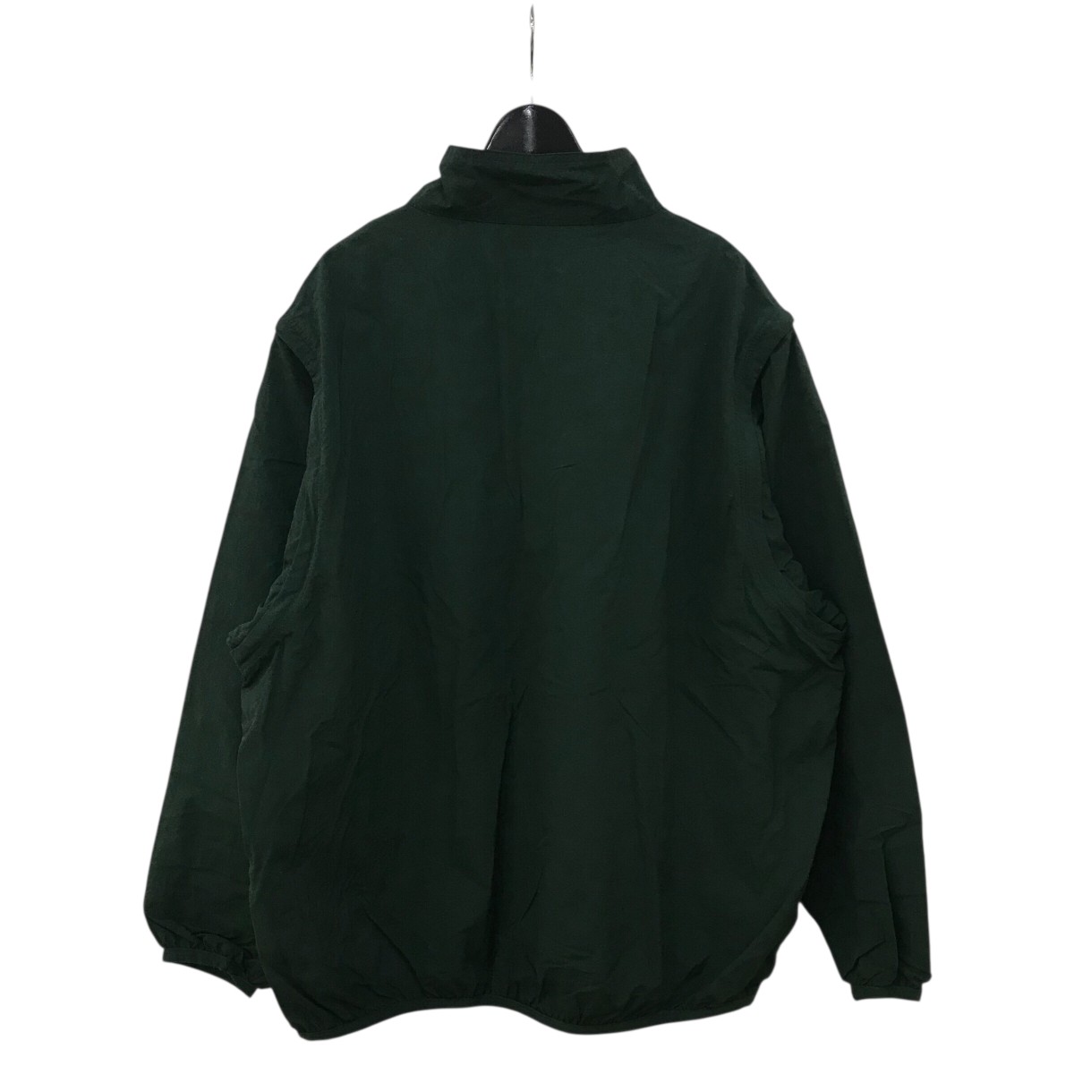 【中古】KEBOZナイロンハーフジップジャケット ダークグリーン サイズ：L【価格見直し】