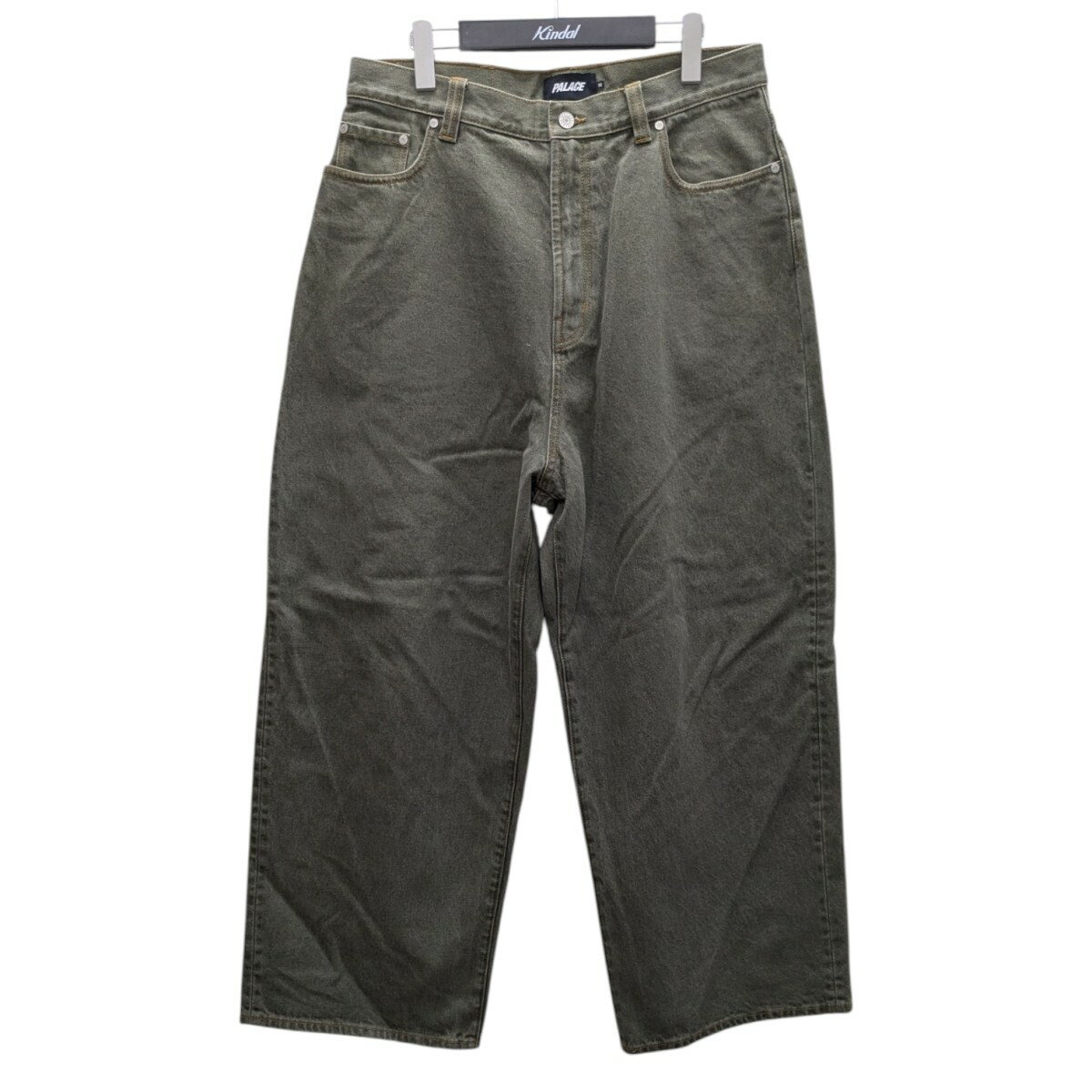 【中古】PALACE P100 SUPER BAGGY JEAN スーパーバギージーンズ グリーン サイズ:32 【010825】(パレス)