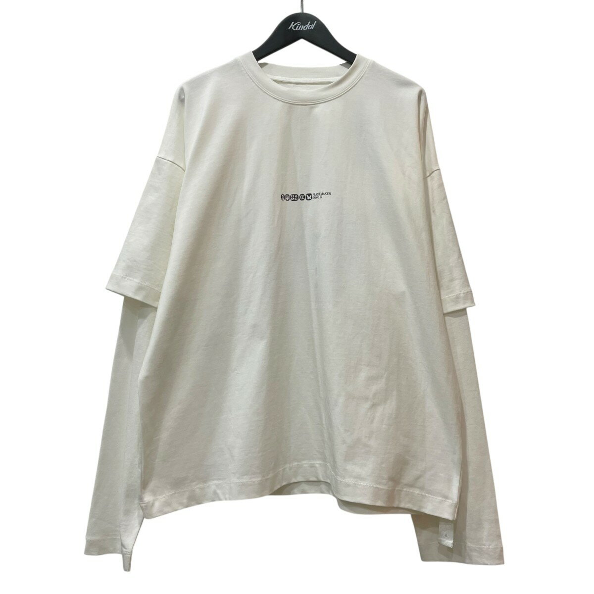 【中古】OAMC　2025SS Peacemaker Painted Double Layer Boxy Tshirt ロングスリーブTシャツ PCM1OT05NJE003002 ホワイト サイズ：M 【020825】（オーエーエムシー）のサムネイル