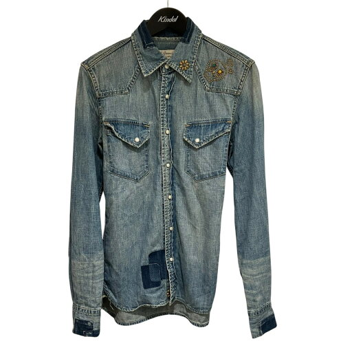 【中古】REMI RELIEF デニムシャツ インディゴ サイズ:S 【020825】(レミレリーフ) 【中古】REMI RELIEF デニムシャツ インディゴ サイズ:S 【020825】(レミレリーフ)